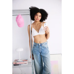 Removable Padded Soft Üçgen Beyaz Sütyen