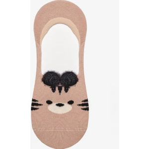 Fluffy Bear Bej Babet Çorabı