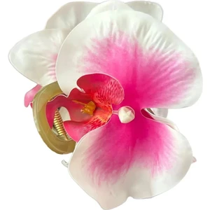 Orkide Çiçekli Aloha Büyük Mandal Toka