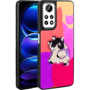 Xiaomi Redmi Note 12 Pro 4g Kılıf Parlayan Kabartmalı Ikonik Figürlü Amas Silikon Kapak-Mor