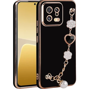 ZORE Xiaomi Mi 13 Kılıf El Tutamaçlı Kamera Korumalı Taka Silikon Kapak-Siyah