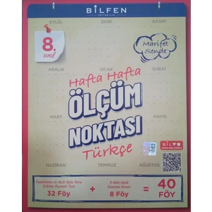 Bilfen Yayıncılık 8.sınıf Türkçe Ölçüm Noktası