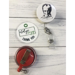 Atölye Çizgi Atatürk Imzalı Yoyo Yaka Kartlığı Kart Tutucu Yoyo