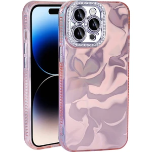 Apple iPhone 14 Pro Max Kılıf Airbagli Parlak Taş Detay Tasarımlı Esila Kapak