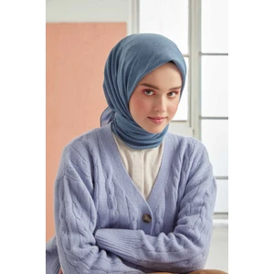Düz Pamuk Eşarp - Indigo