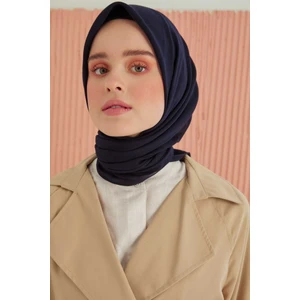 Düz Pamuk Eşarp - Lacivert