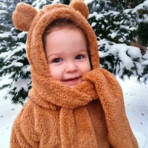 Bebeğime Çorap Çocuk Kapüşonlu Peluş Atkı Bere Welsoft Polar Boyunluk