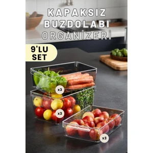Espas Home Buzdolabı Dolapiçi Düzenleyici Organizer 9'lu Set (Mini, Midi, Maxi)