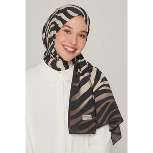 Modal Şal - Zebra Model - Siyah Kahve
