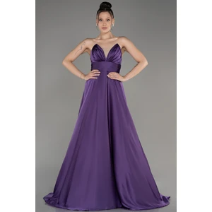 Straplez Uzun Saten Abiye Elbise ABU3965