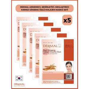 Arındırıcı, Serinletici, Sıkılaştırıcı Kırmızı Ginseng Özlü Kolajen Maske 23GR 5 Adet