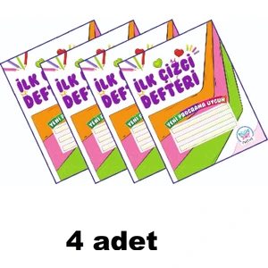 1. Sınıf Ilk Çizgi Yazı Defterim 4 'lü (Yeni Müfredata Uyumlu)- Büyük Boy
