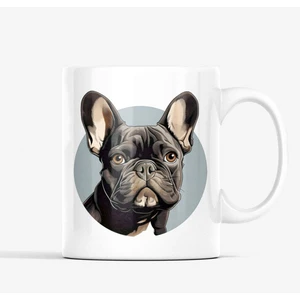 Kuppa Kuppa French Bulldog Köpekli Kupa Canlı Renkler Kupa Baskı (Isim Yazdırabilirsiniz)