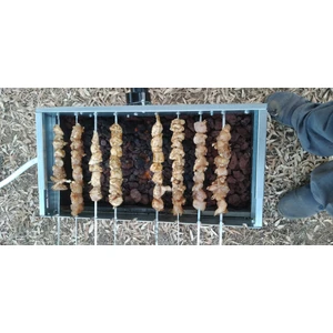 Bbq Motorlu 10lu Şiş Çevirme - Barbekü - Mangal Üstü 10 Şiş’li Pilli Motorlu  şiş çevirme