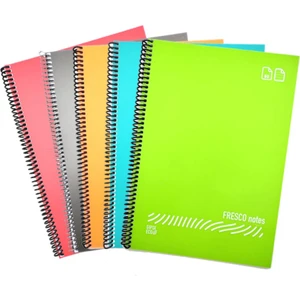 80 Yaprak A4 Plastik Kapak Kareli Spiralli Defter 5'li