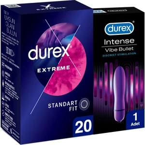 Extreme  20’li Prezervatif + Durex Intense Vibe Bullet Titreşimli Vibratör