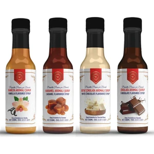 Nish Kahve Nish Vanilya, Karamel, Beyaz Çikolata, Çikolata Aromalı Şurup 4X250 ml - C
