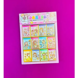 Mini Prenses 3'lü Sticker Defter Seti