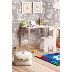 Miracle 3D Çocuk Oyun Etkinlik Çalışma Masası ve Sırt Dayamalı Sandalye Aktivite Masası