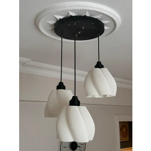 Limon 3Design LuminAura Şık ve Modern Tasarım 3'Lü Bohem Sarkıt Avize