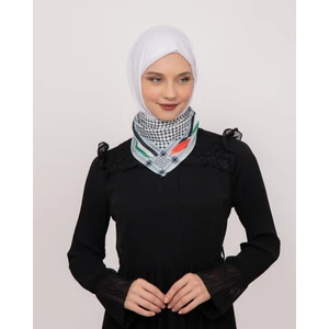 Filistin Bayrak Çizgili Filistin Şal Kefiye Küçük Filistin Bayraklı Fular Saçaksızlı Unisex S100013