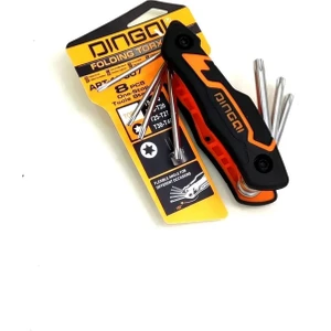 8 Adet Isveç Çakısı Tip Özelleştirilmiş Çok Katlanır Ayarlanabilir Tork Anahtarı