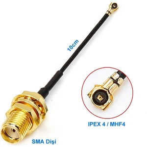 Roboyol Store 10CM Sma Dişi Ipex4 Mhf4 Rf Bağlantı Kablosu Sma Dişi Soket To Altın Kaplama Konnektör Koaksiyel