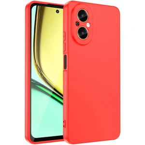 Techno Guru Realme 12 Lite Kılıf Kadife Dolgulu Şık Candy Lansman Silikon Kapak