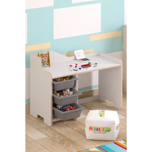 Miracle 3D Çocuk Çalışma Masası 90X45 cm 3 Sepetli Çocuk Çalışma Masası (Sandalye Yoktur)