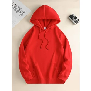 CMZ Collection Unisex 3 Iplik Oversize Hoodie Kanguru Cep Kapşonlu Içi Pamuklu Şardonlu Basic Okul Sweatshirt