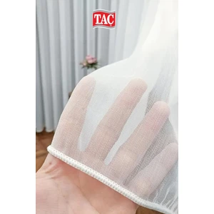 Rech Home Taç Bambu Simli Tül Perde Ekstra Gramajlı Dökümlü 1x3 Sık Pile - Kırışmaz Ütü Gerektirmez