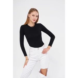 Bisiklet Yaka Uzun Kol Badi Viskon Likralı Body 101