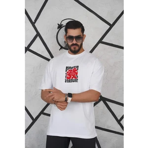 Erkek Oversize  Bisiklet Yaka T-Shirt