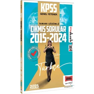 Yargı Yayınevi 2025 KPSS Genel Yetenek 2015 2024 Türkçe Konularına Göre Düzenlenmiş Tamamı Çözümlü Çıkmış Sorular - Yelda Ünal