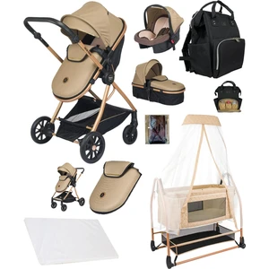 Baby Home 1010 Qool  Yeni Doğan 8 In 1 Full Set Travel Sistem Bebek Arabası 505 Anne Yanı Sepet Beşik