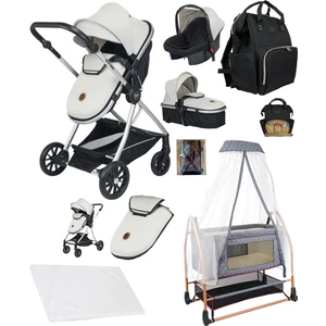 Baby Home 1010 Qool  Yeni Doğan 8 In 1 Full Set Travel Sistem Bebek Arabası 505 Anne Yanı Sepet Beşik