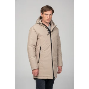 Erkek Yağmur ve Rüzgar Geçirmez Kumaşdan Içi Askılıklı Kışlık Klasik Mont