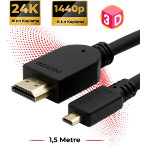 Micro Hdmı To Hdmı 4K 60 Hz Görüntü ve Ses Aktarım Kablosu
