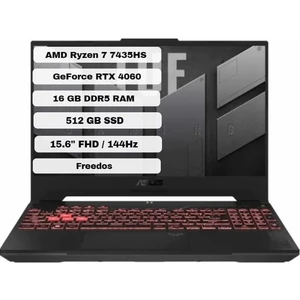 Tuf Gaming A15 FA507NVR-LP005 8gb RTX4060 140W Ryzen 7 7435HS 16GB Ram 512GB SSD 15.6 Inç Fhd 144Hz Taşınabilir Bilgisayar