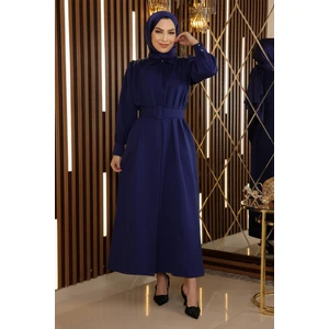 Missvalle Taş Detaylı Kemerli Elbise Indigo 19115