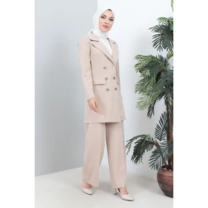 Ceketli Takım Bej 19005