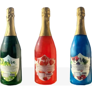 La Via Alkolsüz Şampanya Kivi & Çilek & Tropikal Aromalı Simli 3x750 ml