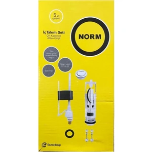 Norm Çift Basmalı Rezervuar Klozet Iç Takım Seti Çift Kademeli Alttan Girişli 3/6 lt