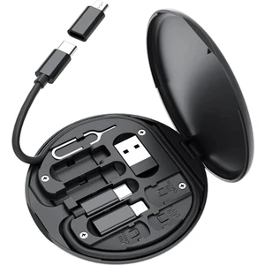 Buffer® 60W Destekli Kablo Kutusu Seyahat Kablo Seti 5'i 1 Arada USB Type-C Şarj Kablosu Seti
