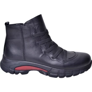 Mym 10157 Siyah Kadın Deri Bot