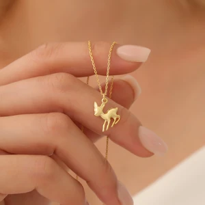 Nox Jewelry 925 Ayar Gümüş Ceylan Figürü Kolye