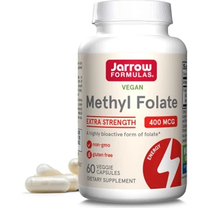 Jarrow Formulas Vegan Methyl Folate 400 Mcg Bio Mthf 6s-5-Methyltetrahydrofolate Glucosamine Salt