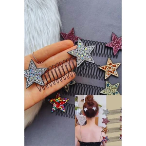 Nisan Kids Yıldızlı Trend Topuz Tokası Görünmez Topuz Tokası Görünmez Toka