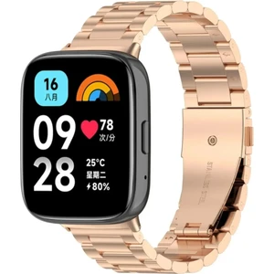 Xiaomi Redmi Watch 3 Active Uyumlu Metal Kordon Paslanmaz Çelik Baklalı Çelik Kordon Kayış