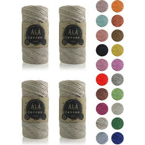 Ala Depo Cotton (Bej) Panç Amigurumi Ipi Koton Punch Ipi (1,5mm) - 4 x  100 Gram Toplam 400 Gram
